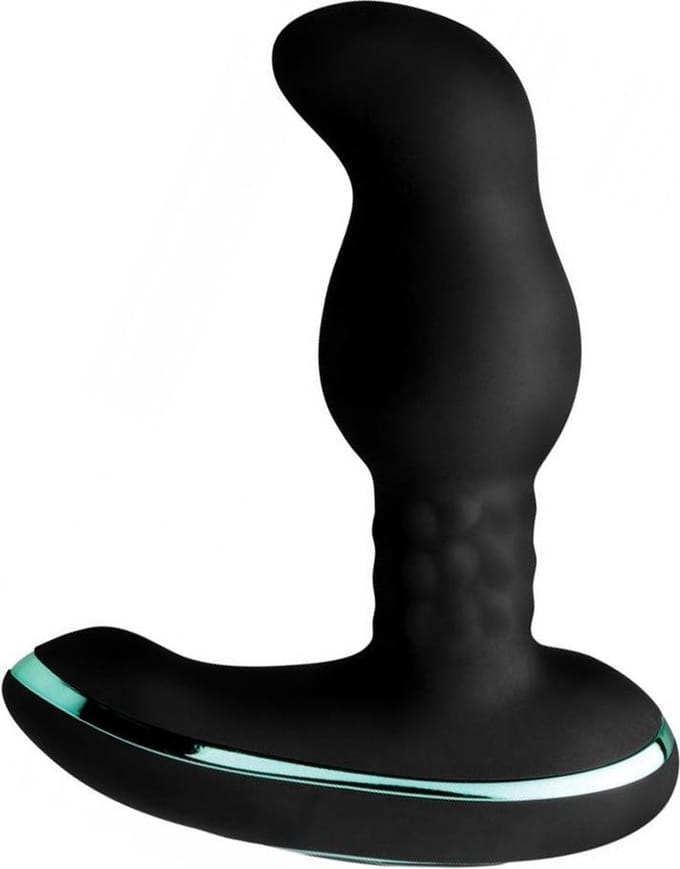 Rimsation Prostaat Vibrator met Roterende Kralen - zwart