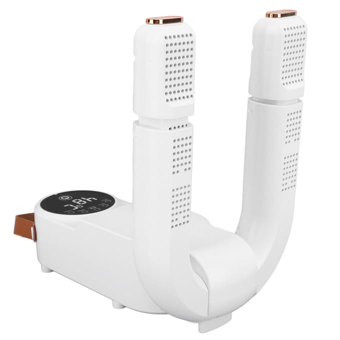 Elektrische Laarzenwarmer Machine met Timer Opvouwbaar Touch Control 360 graden Hete Luchtcirculatie Laarzendroger white