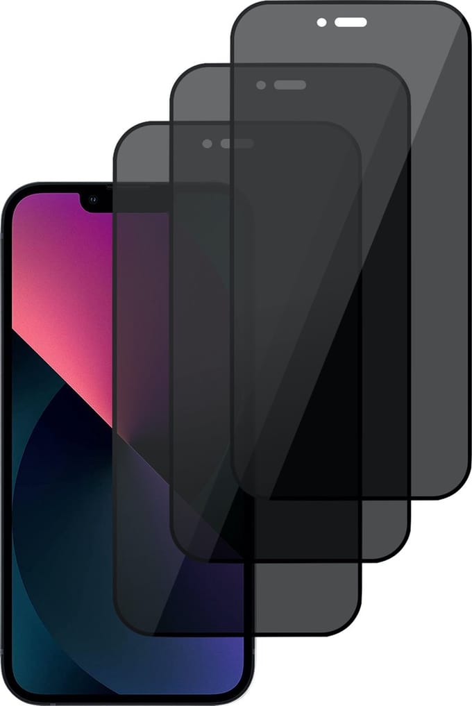 Privacy Screenprotector geschikt voor iPhone 13 Mini - 3x FullGuard Screen Protector