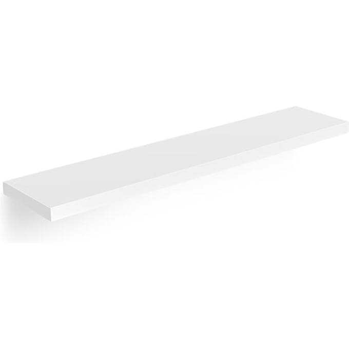 Casaria Wandplank Zwevend - 90 cm 15kg Belastbaar - Mat Wit