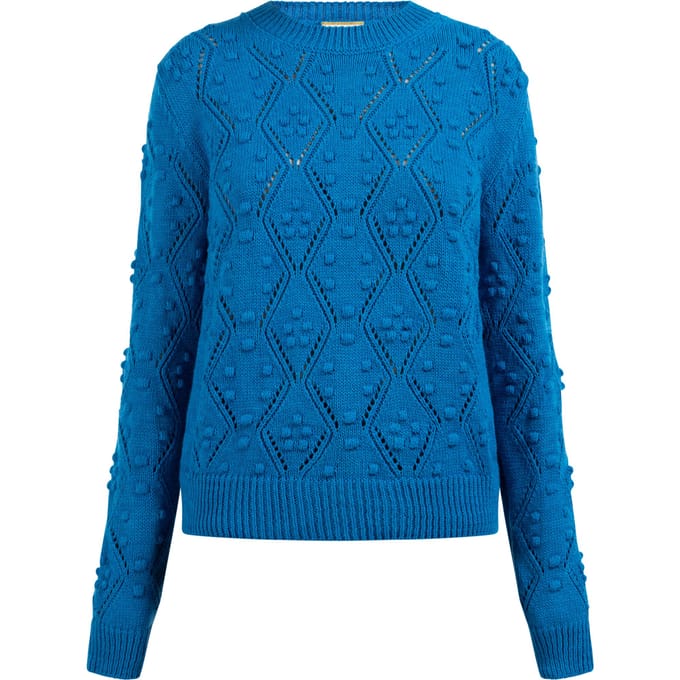 Mymo Gebreide trui Blonda Dames KONING BLAUW