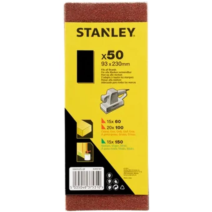Stanley Schuurvel - K60/100/150 - 93x230mm - 50 Stuks