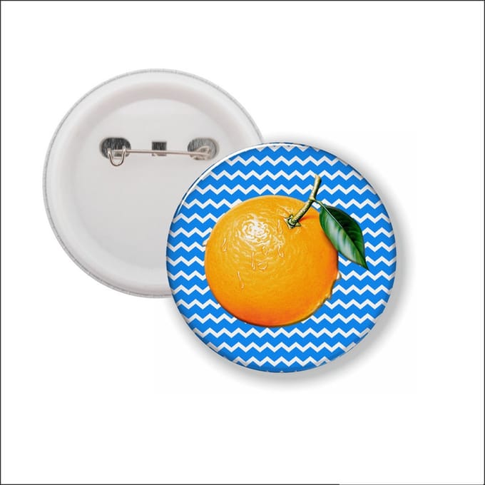 Button Met Speld - Manderijn