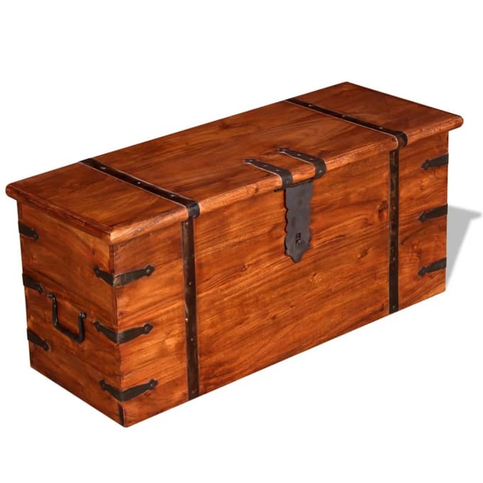 vidaXL - 2-delige - Opbergkistenset - massief - hout
