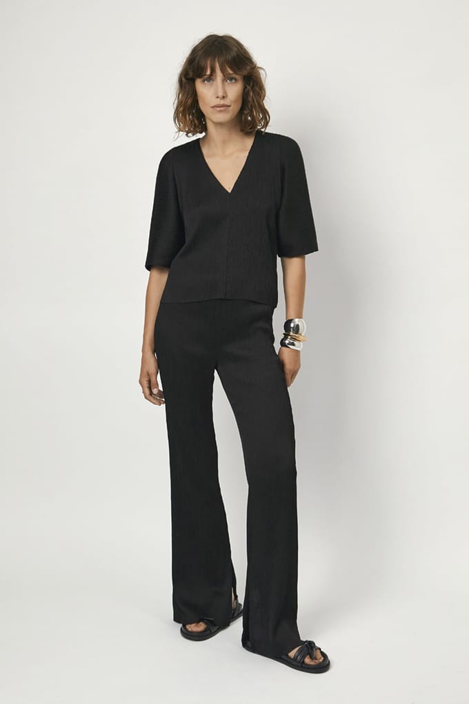 Dante6 Raquel Pleated Top Raven Größe: 36 | Blusen Outlet | Damen