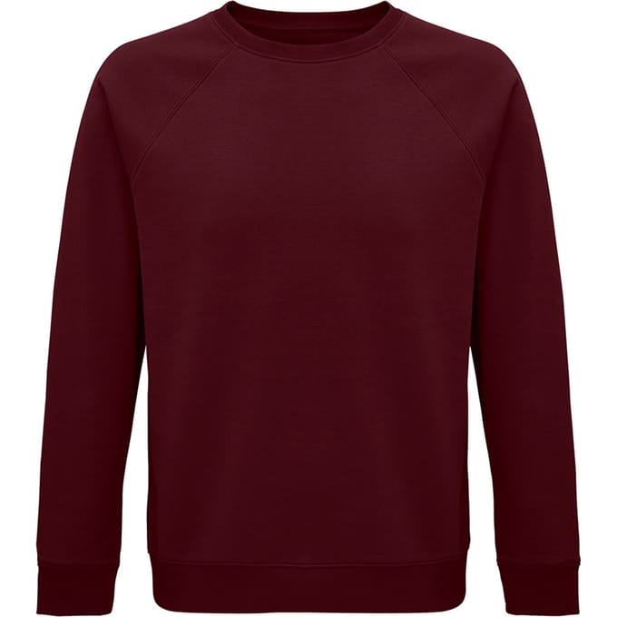 SOLS Unisex Adult Space Organic Raglan Sweatshirt (Bourgondië)