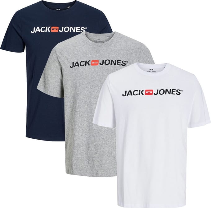 Jack & Jones Heren t-shirt 3 pack Basic