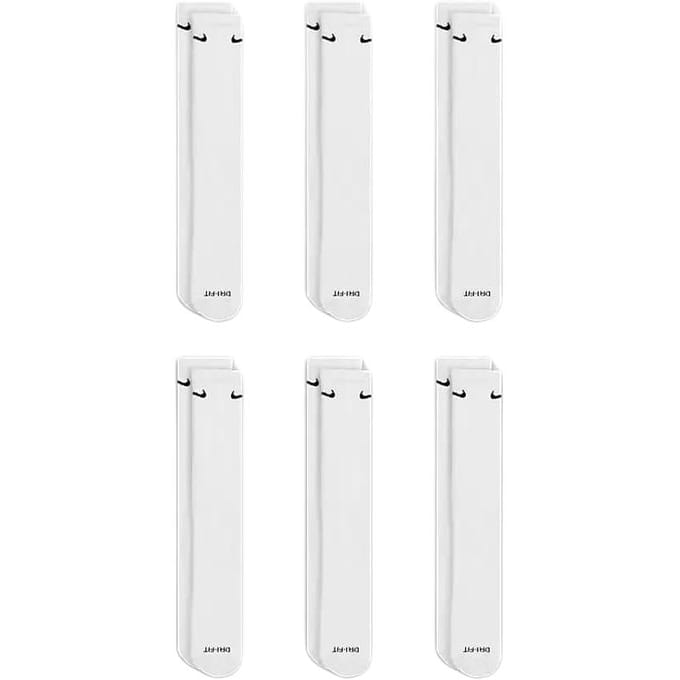 Nike Everyday Plus Crew Sokken Heren 1 Set 6 Paar Wit SX6897-100 L white