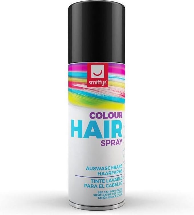 Smiffys - Hair Colour Haarlak - Zwart