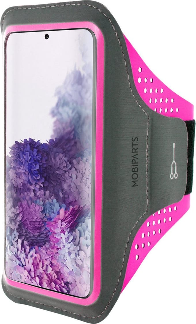 Hardloop Sportarmband geschikt voor Samsung Galaxy S20 Plus - Roze - Mobiparts