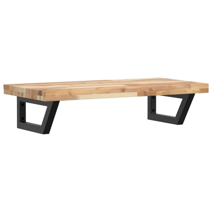 vidaXL - Badkamer - wandschap - staal - en - massief - acaciahout