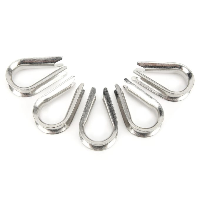 10MM Roestvrij Staal Marine Staalkabel Klemmen Kabel Beschermring Oogplaten Clips white