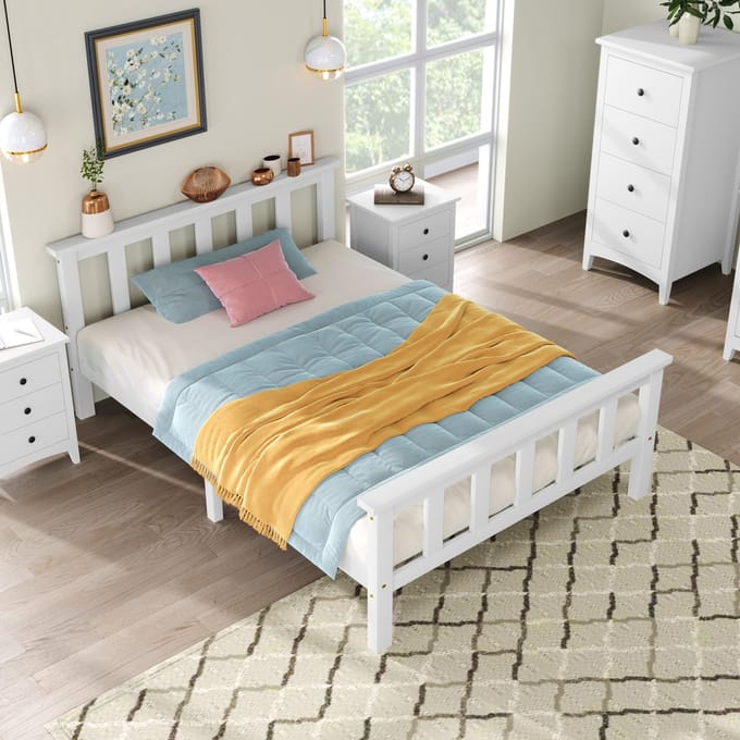 REDOM Stapelbed – 90x200 cm – Met uitschuifbed & 3 lades – Grenenhout & MDF – Wit