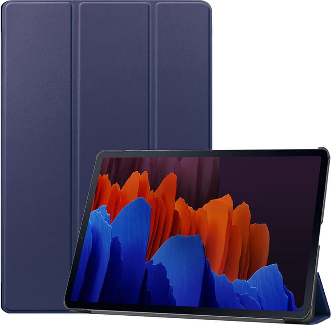 Cazy tablet Hoes geschikt voor Samsung Galaxy Tab S7 Plus - TriFold Bookcase - Blauw