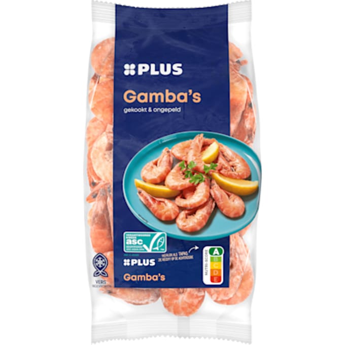 Gamba's gekookt en ongepeld