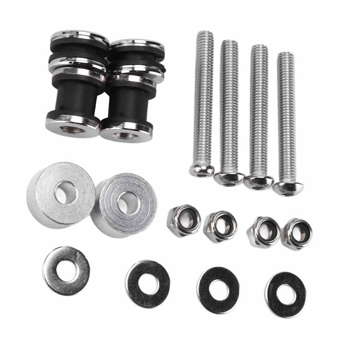 Motorfiets Rugleuning Sissy Bar Afneembare Docking Hardware Kit Vervanging voor FXST FXSTB 1987?1999 gray
