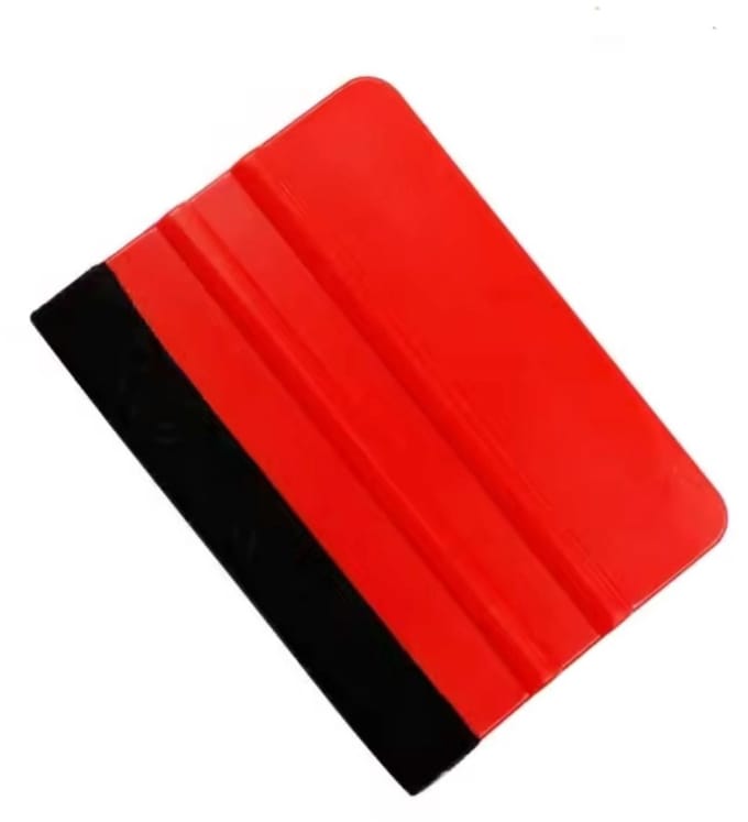 Scoby - Rakel met Viltenrand - Wrapping Tool - Aanbrengspatel - Scraper Tool - Rood