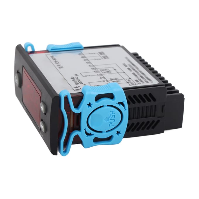 Thermostaat voor temperatuurregeling van zonneboiler met sensor en digitaal display blue