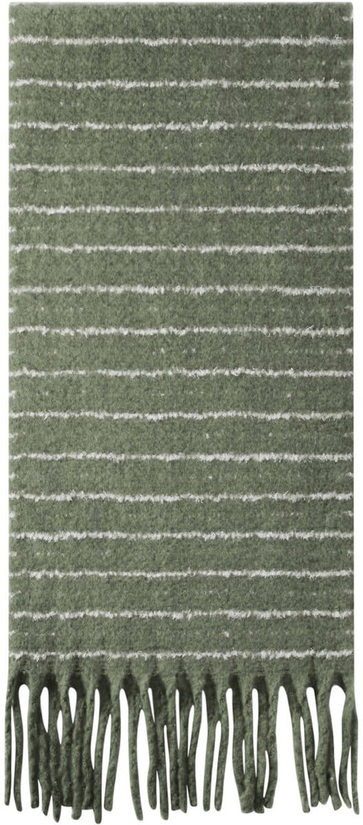 Daily Stripe Sjaal | Donkergroen | 100% Polyester | Zacht | Herfst | Winter