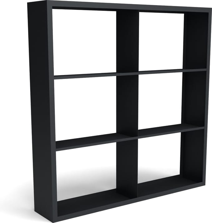 Beltza zwarte houtopslag onderverdeling 6 vakken 2000x385x2000 mm
