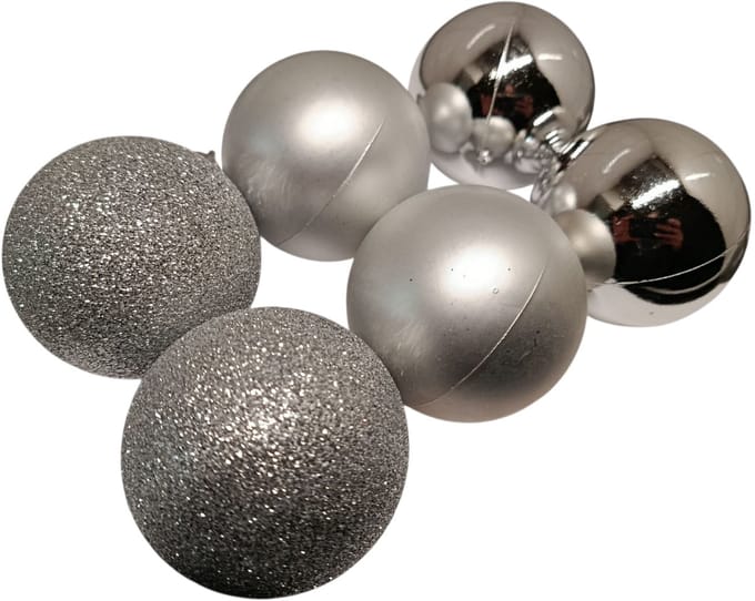 kerstballen set zilver