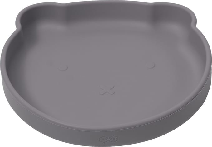 JU&MP Bord Zuignap Teddy Bear - Baby - Kinderservies - Kinderbord - Onbreekbaar - Grijs
