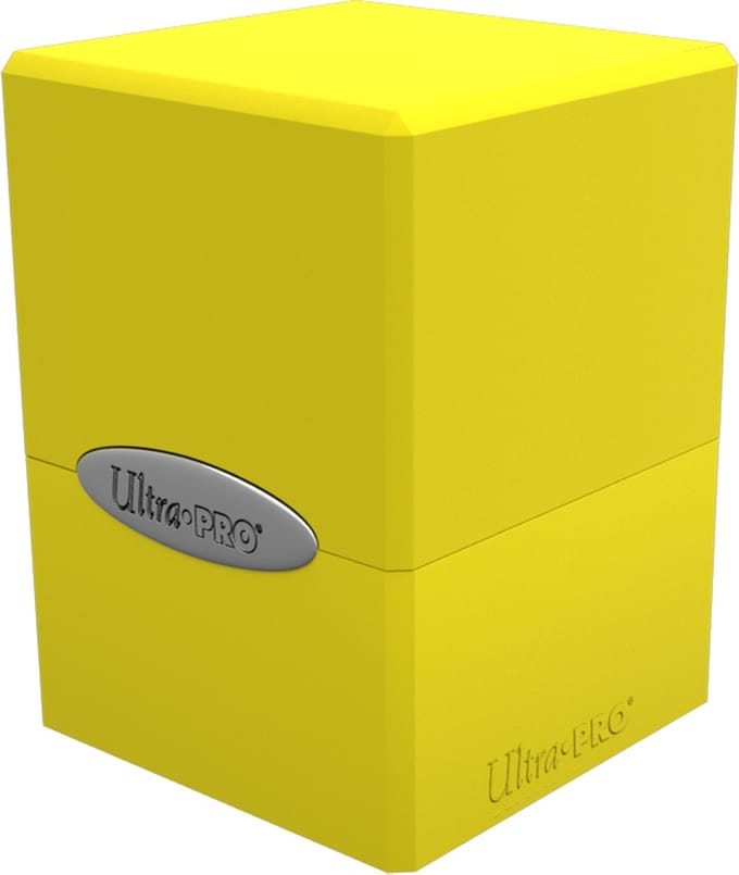 Ultra Pro - Deck Box Satijn Kubus - Citroen Geel