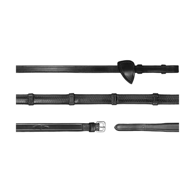 Rubber teugels voor paard met 7 eindstukken Dy'on 1/2"