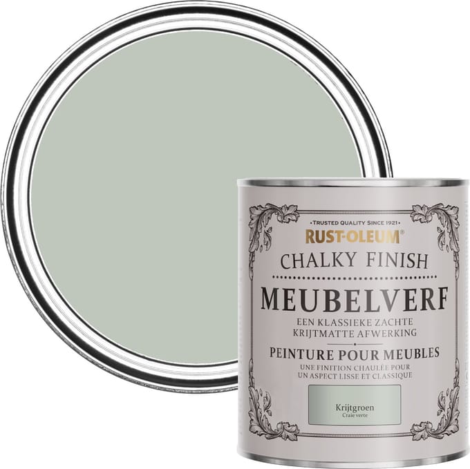 Rust-Oleum Groen Chalky Finish Meubelverf - Krijtgroen 750ml