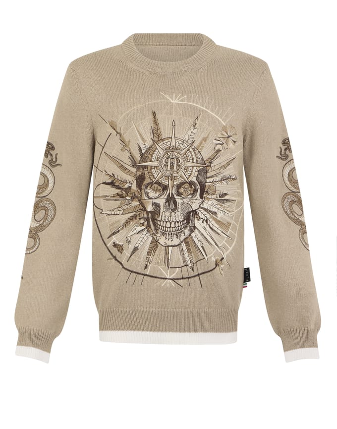 Round Neck Pullover Tattoo