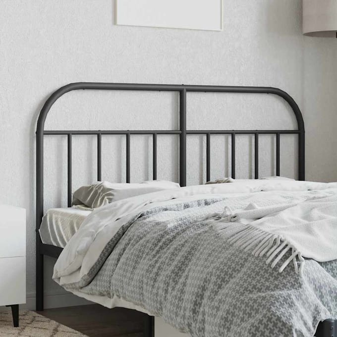 vidaXL - Vervangend - hoofdbord - metaal - zwart - 140 - cm