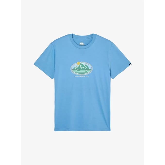 Quiksilver Evo Mountain Lov T-shirt Met Korte Mouwen Blauw M Man