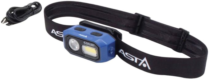 oplaadbare hoofdlamp 480 lumen - ledlamp - koplamp - bouwlamp - asta