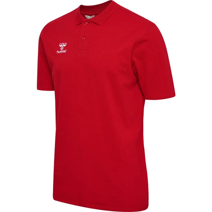Hummel Mann Polo Regular Fit mit traditionellem Kraag Logo Stretch