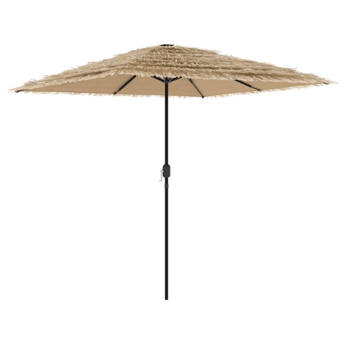 vidaXL - Parasol - met - stalen - paal - 248x248x248 - cm - bruin