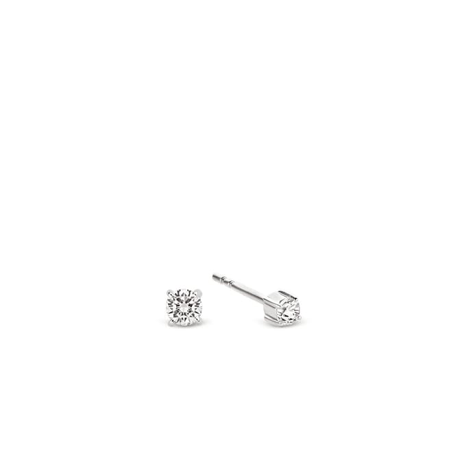 TI SENTO Dames Oorbellen - 925 zilver - Zirconia wit - 7790ZI