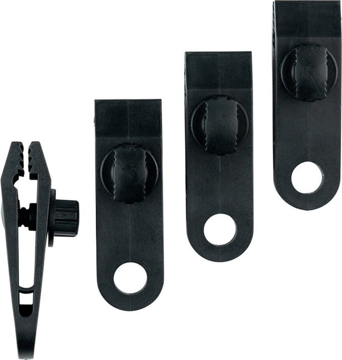 Bevestigings clip zeil/doek set 4st. Zwart