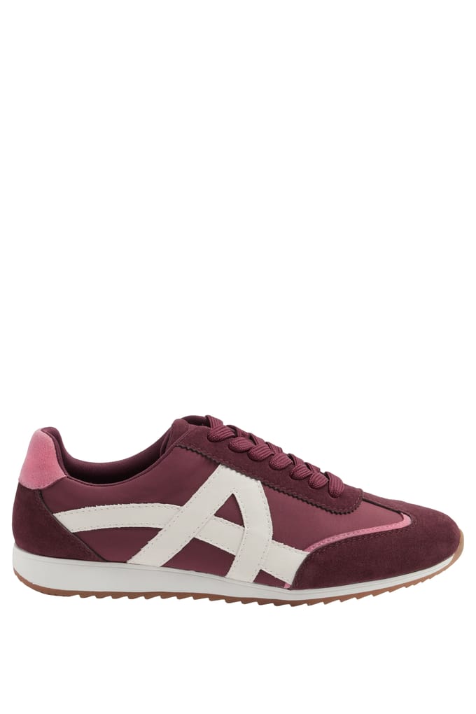 Yours Bordeauxrode Sneakers Met Smalle Zool In Brede Epasvormsize 41E