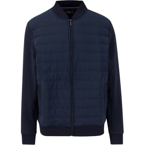 Fynch-Hatton Vest Hybrid College Jacket Subtle Uni Color Details Navy / male