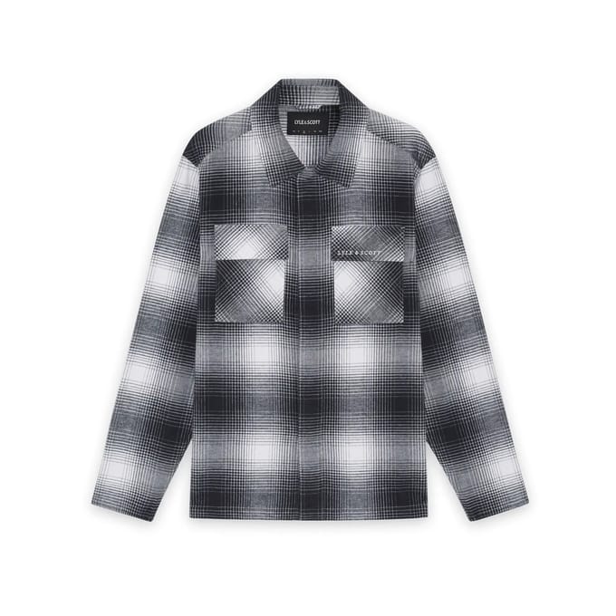 Gestrikte overshirt met schaduwgeruit patroon Lyle & Scott