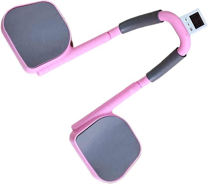Ab Workout Apparatuur - Buikspiertrainer Kernversterker - Thuis trainen - Geïntegreerde timer - 28x20x10 cm - Roze