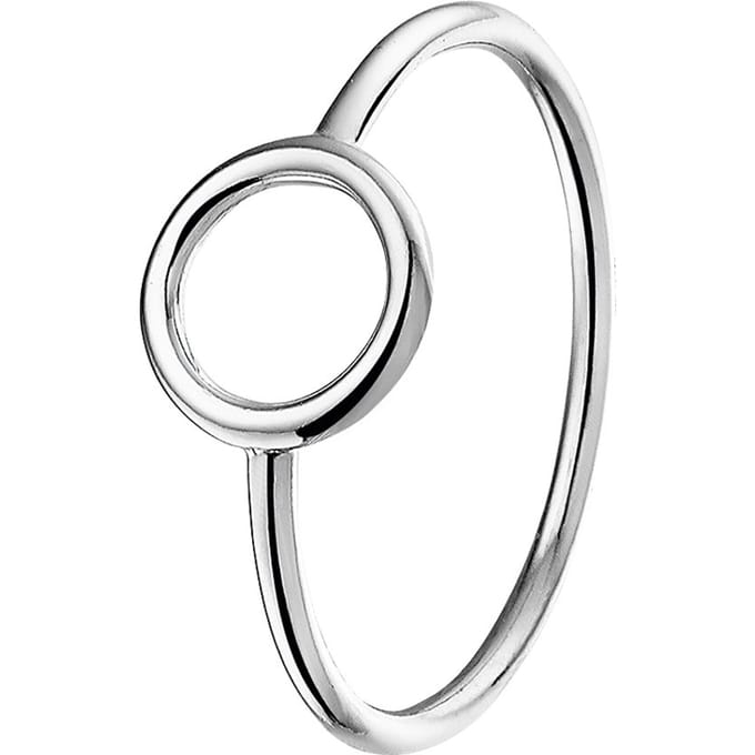 The Jewelry Collection - Ring Rondje - Zilver - Maat 17.25
