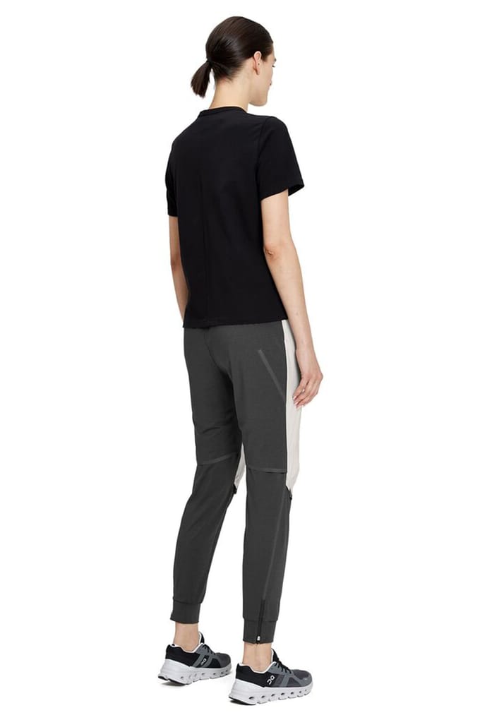 On Running Broek Comfortabel Zacht Zittend Lichtgewicht Casual Broek Damesbroek Parelmoer Wit Donkergrijs 206.01048 S white