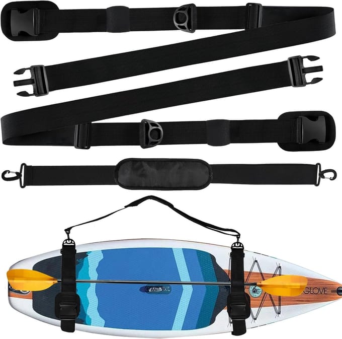 Verstelbare Draagriem voor Surfplank, SUP, Kajak en Longboard - Zwart