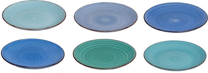 Studio Tavola Ontbijtborden Ocean Blue ø 19 cm - 6 stuks