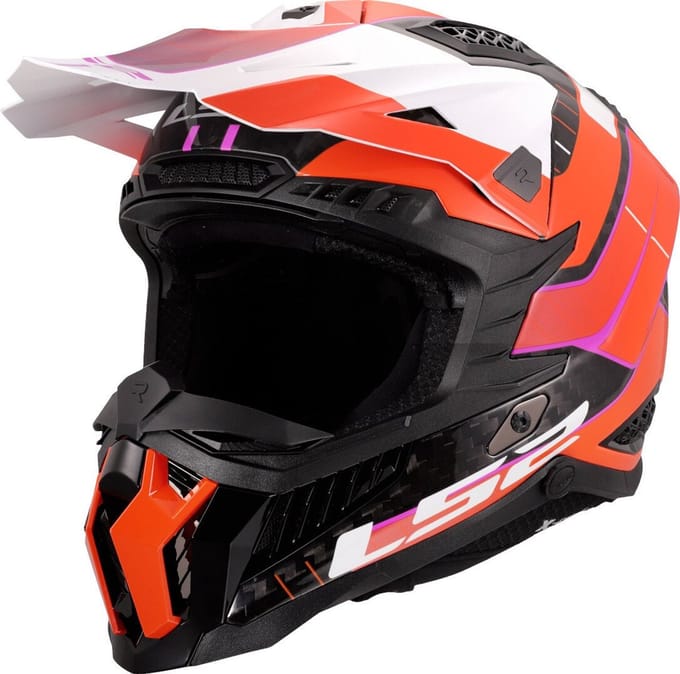 LS2 MX703 X-Force Galuo Oranje 06 Crosshelm - Maat M - Helm