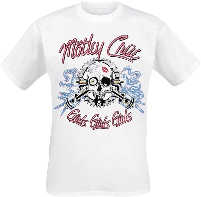 Motley Crue Vintage Sparkplug Heren T-shirt - wit - 4XL