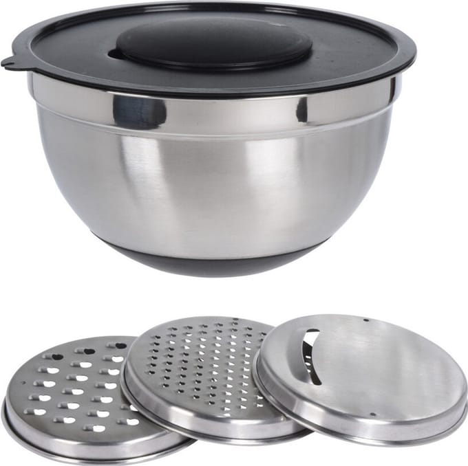 Excellent Houseware Excellent Mengkom Set RVS - 25 cm, 4 stuks