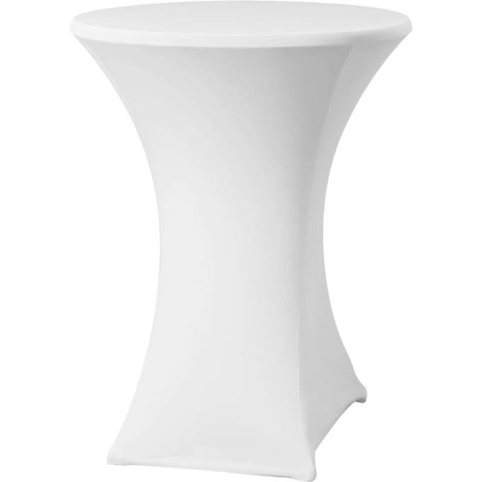 HENDI Statafelhoes – Effen Jersey – Wit – Ø70-85 cm – Strijkvrij