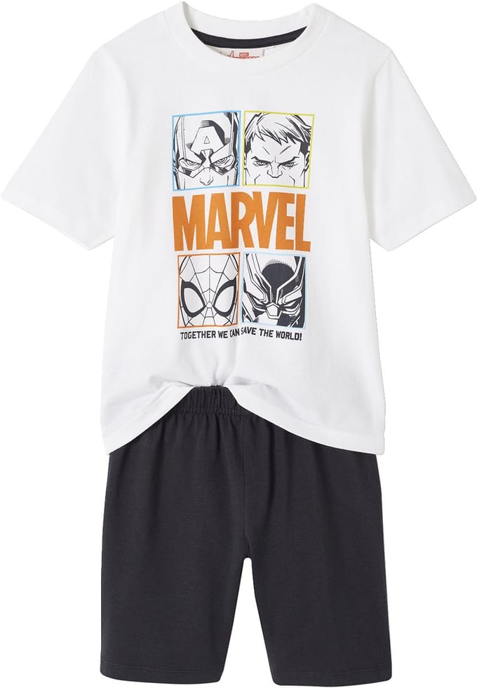 Vertbaudet Tweekleurige pyjashort voor jongens Marvel® Avengers